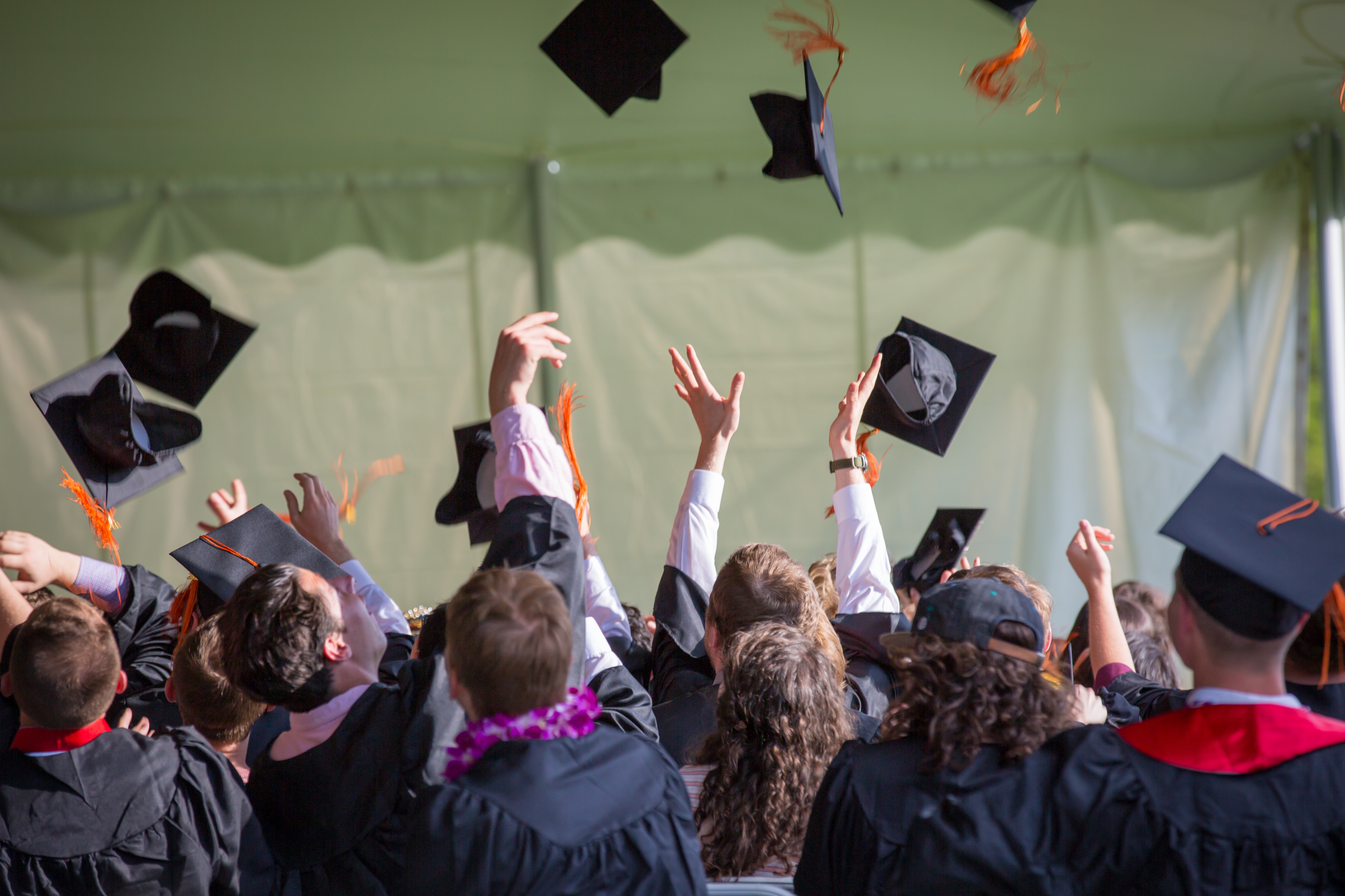 Students Celebrating Graduating